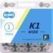 Ланцюг KMC K1-Wide, 1 speed, 110 links, Silver/Black K1-W фото 3