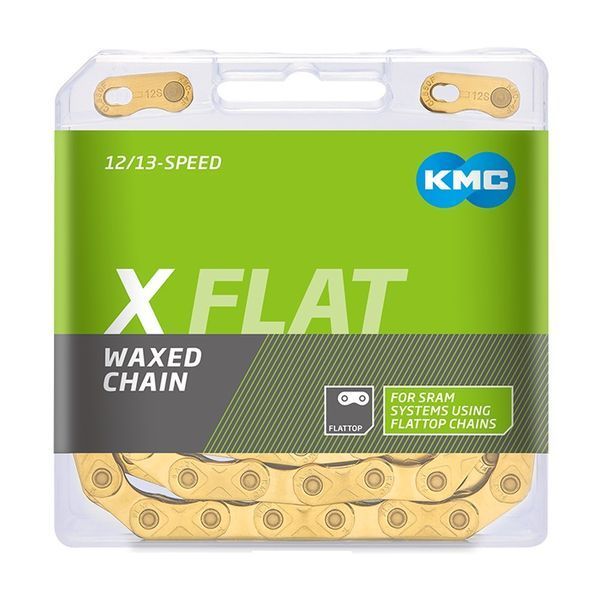 Ланцюг KMC X Flat Waxed, 12/13 speed, 126 links, золотий BXFLATTI26W фото