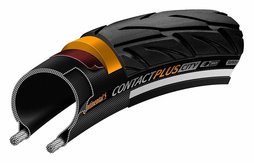 Покришка 26" Continental Contact Plus City 26x2,20 (55-559) Reflex Wire Black 101334 фото