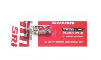 Замок ланцюга SRAM Power Lock, 8 speed, срібний 72.2742.200.750.1 фото