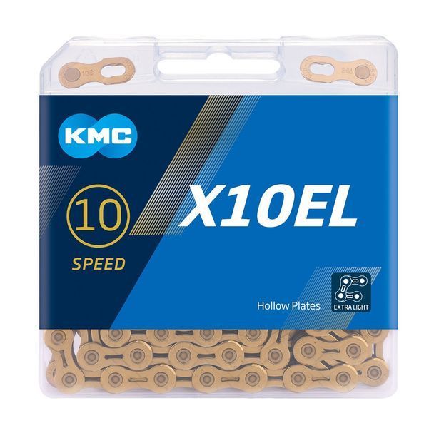 Ланцюг KMC X10EL, 10 speed 114 links, золотий X10EL фото