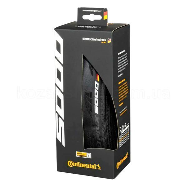 Покришка 28" Continental Grand Prix 5000 700x28C (28-622) BlackChili Vectran Breaker TLR Foldable Black 101629 фото