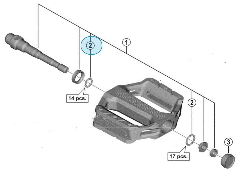 Педалі Shimano PD-EF202-L, black EPDEF202L фото