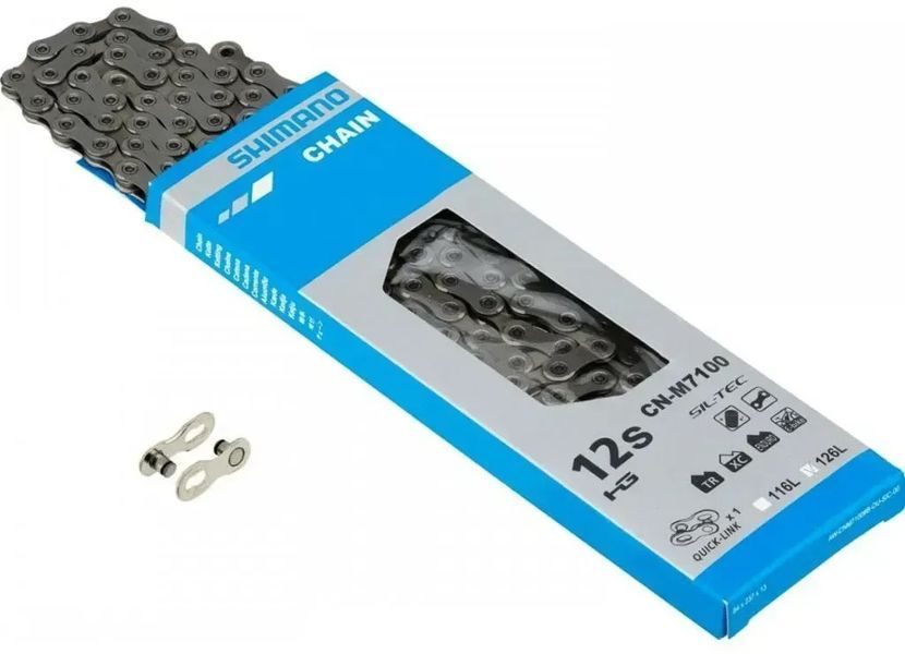Ланцюг Shimano CN-M7100 SLX/105/GRX, 12 speed, 116 links, SIL-TEC ICNM7100116Q фото