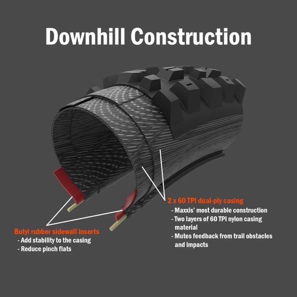 Покришка 27,5" MAXXIS MINION DHR II 27,5x2.50 TPI-60x2 Foldable 3CG/DH/TR ETB00551200 фото
