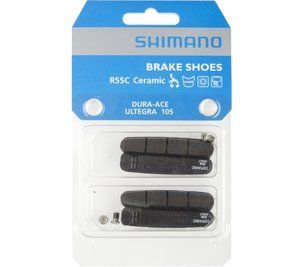 Гальмівні колодки (гумки) Shimano R55C Dura-Ace/Ultegra/105, обідні, для ободів з керамічним покриттям (комплект 2 пари) Y8FA98152 фото