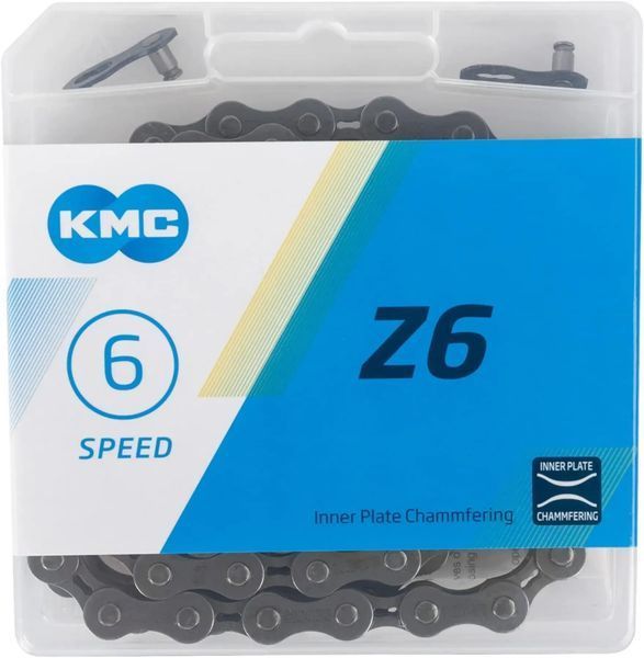 Ланцюг KMC Z6, 6 speed, 114 links, сірий Z6 фото