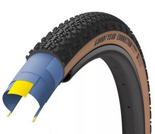 Покришка 28" GoodYear CONNECTOR Ultimate 700x45 (45-622) Tubeless Complete Folding, 120TPI, Blk/Tan TIR-17-59 фото