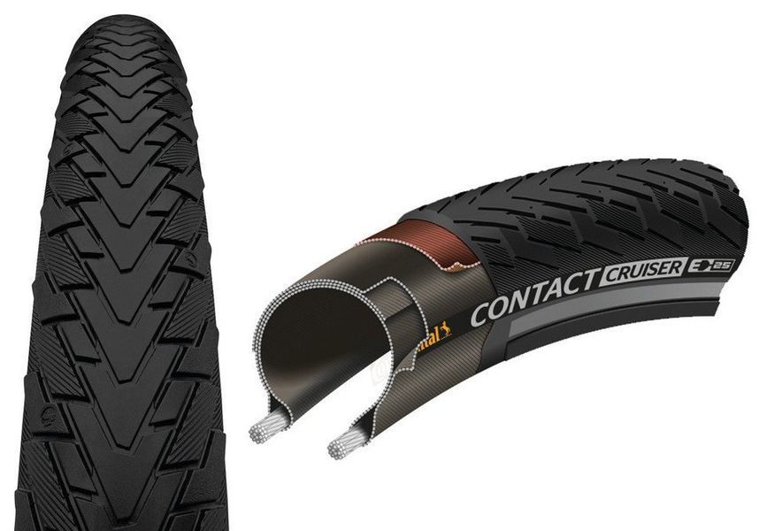 Покришка 28" Continental Contact Cruiser 28x2,00 (50-622) Reflex Wire Black 101515 фото